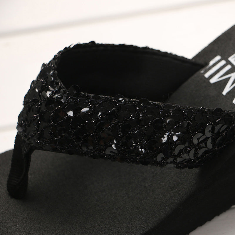 Zapatillas de lentejuelas de verano de eva al por mayor